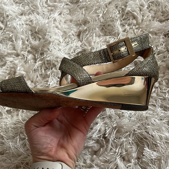 Jimmy Choo Gold Chiara Strap Sandals - Picture 9 of 9